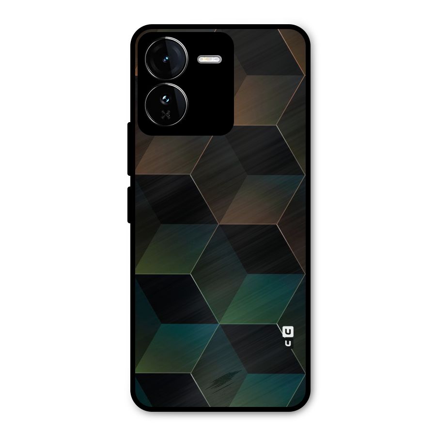 Hexagonal Design Metal Back Case for iQOO Z9