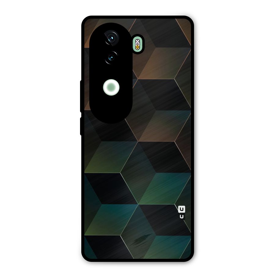 Hexagonal Design Metal Back Case for iQOO Z9s