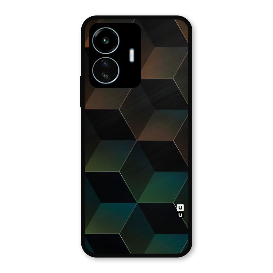 Hexagonal Design Metal Back Case for vivo iQOO Z6 Lite 5G