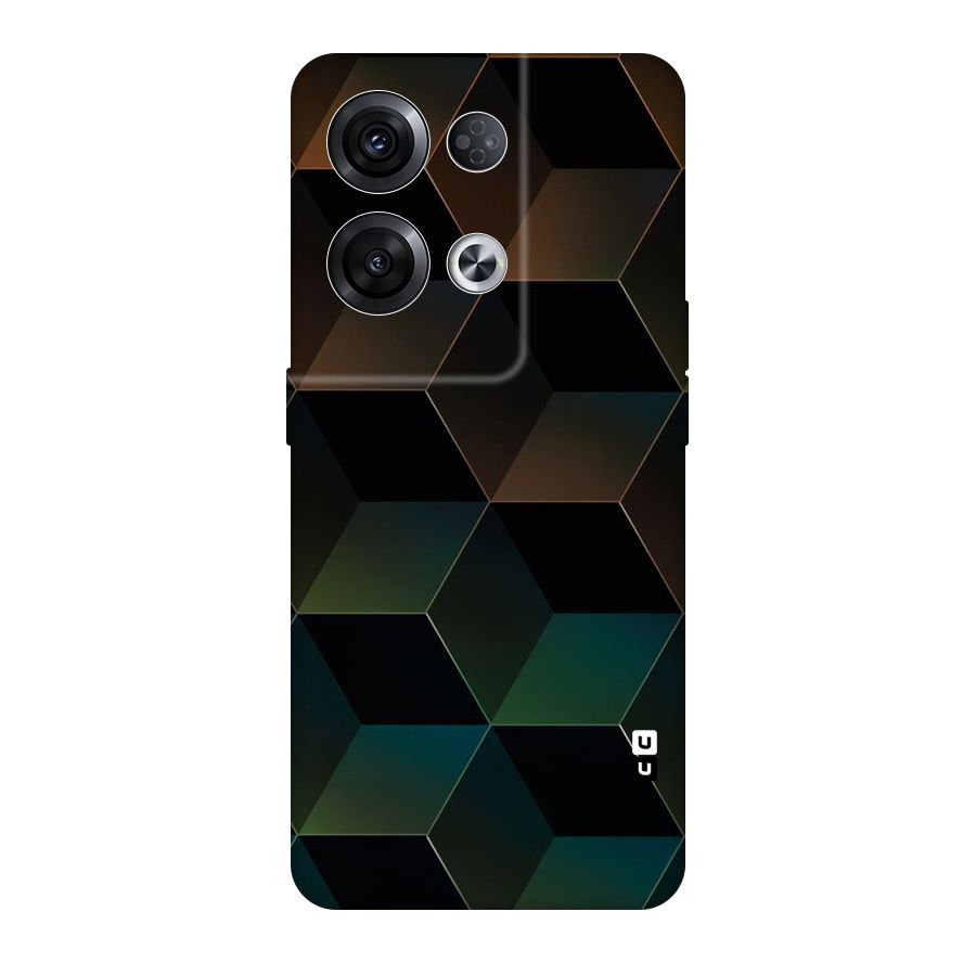 Hexagonal Design Original Polycarbonate Back Case for Oppo Reno8 Pro 5G