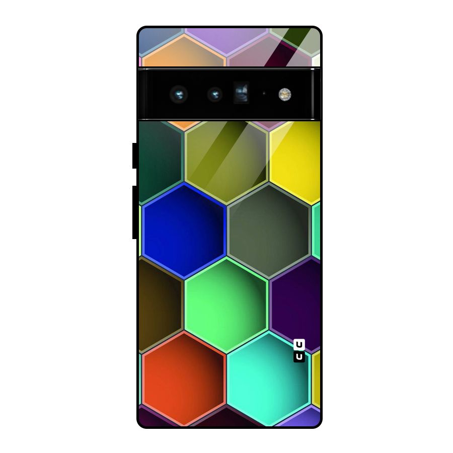 Hexagonal Palette Glass Back Case for Google Pixel 6 Pro