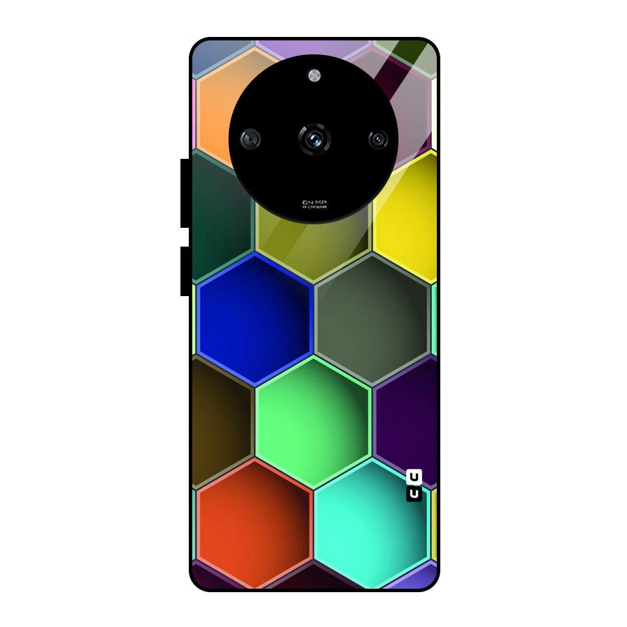 Hexagonal Palette Glass Back Case for Realme Narzo 60 5G