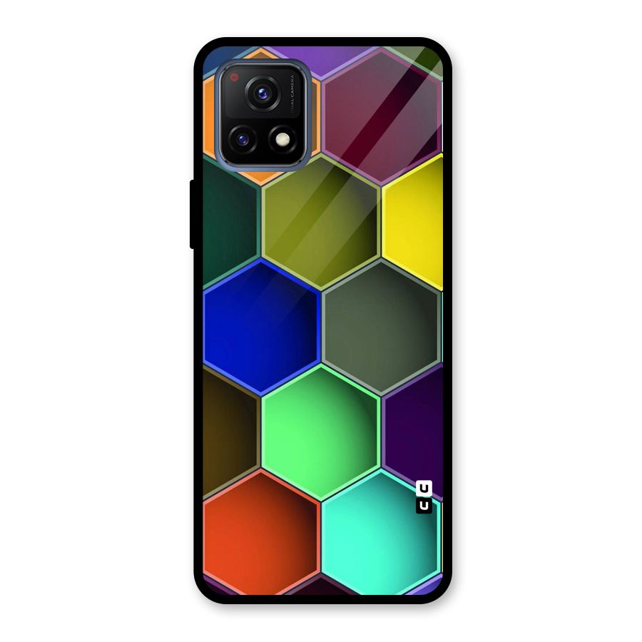 Hexagonal Palette Glass Back Case for Vivo Y72 5G