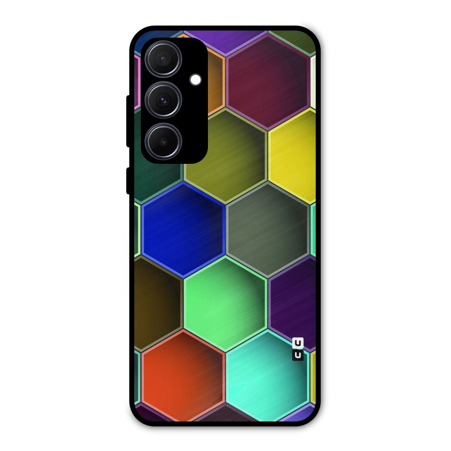 Hexagonal Palette Metal Back Case for Galaxy A35
