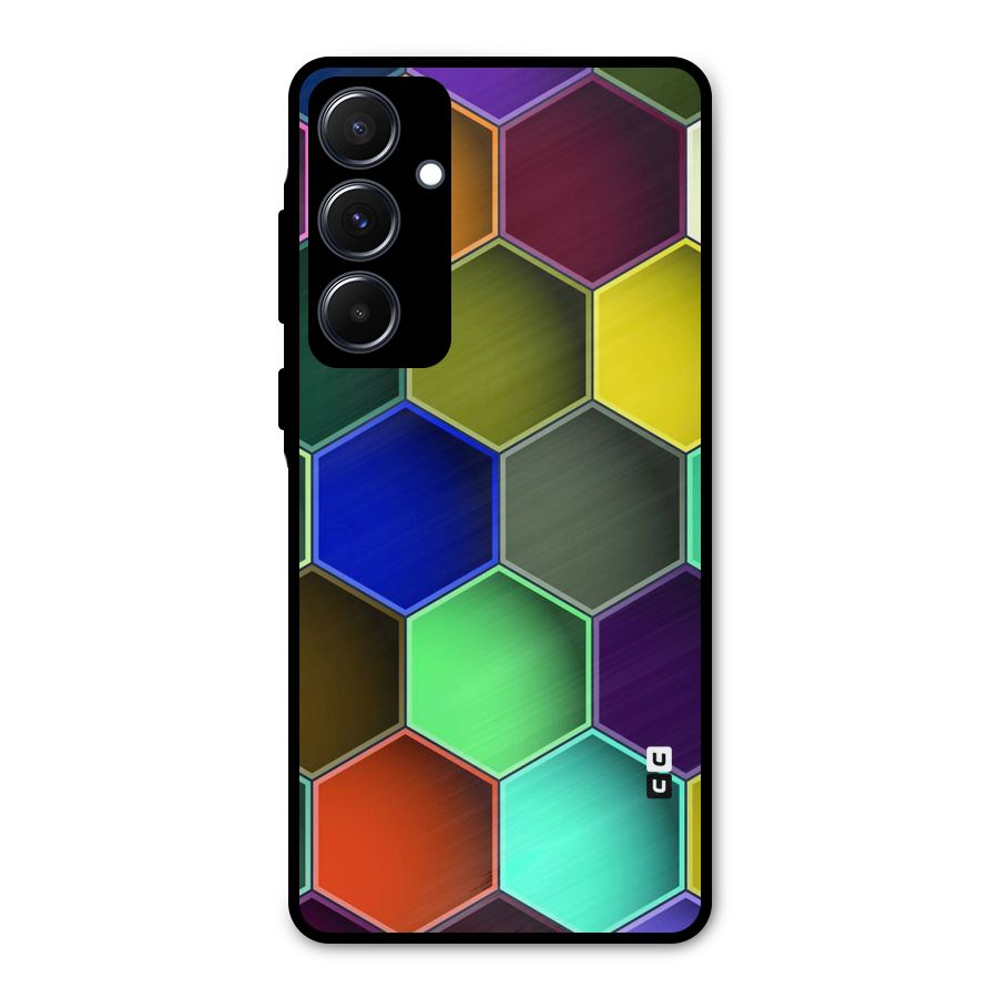 Hexagonal Palette Metal Back Case for Galaxy A55