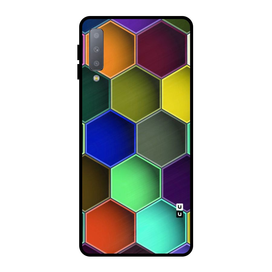 Hexagonal Palette Metal Back Case for Galaxy A7 (2018)