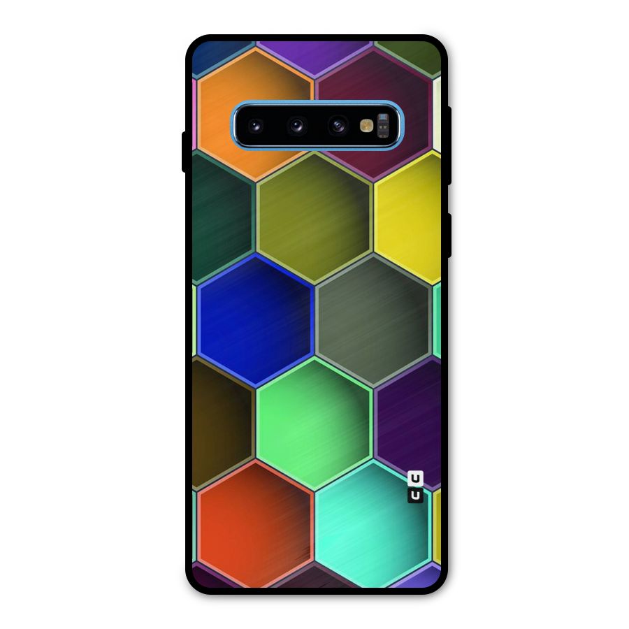 Hexagonal Palette Metal Back Case for Galaxy S10