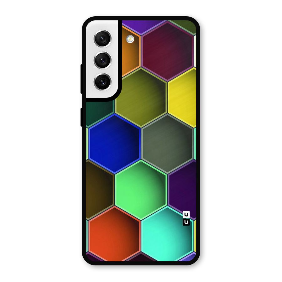 Hexagonal Palette Metal Back Case for Galaxy S21 FE 5G