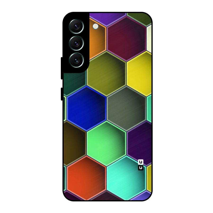 Hexagonal Palette Metal Back Case for Galaxy S22 Plus 5G