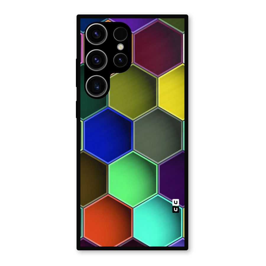Hexagonal Palette Metal Back Case for Galaxy S23 Ultra
