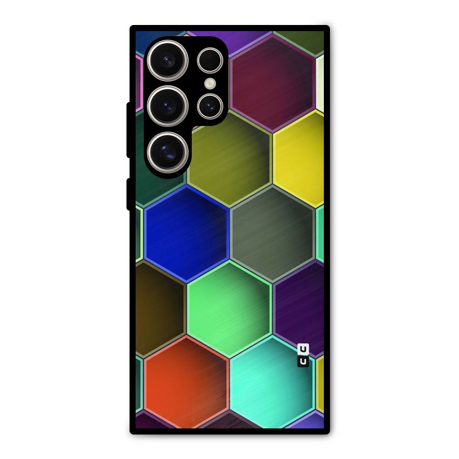 Hexagonal Palette Metal Back Case for Galaxy S24 Ultra