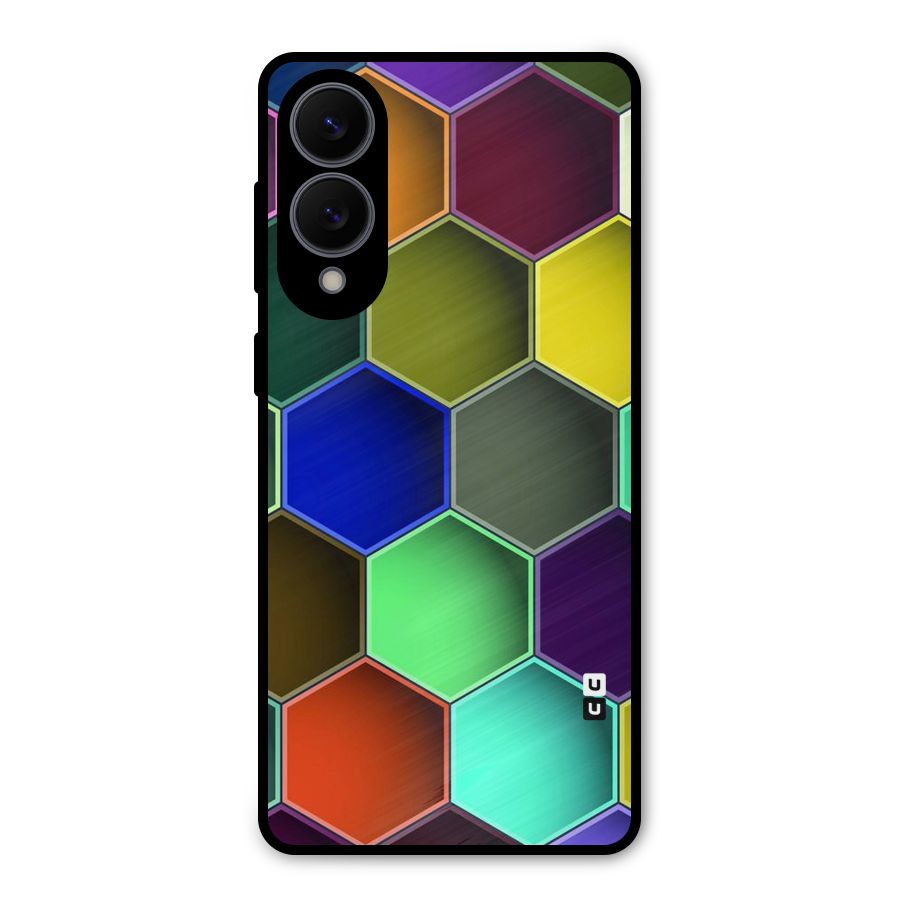 Hexagonal Palette Metal Back Case for Galaxy S25 Edge
