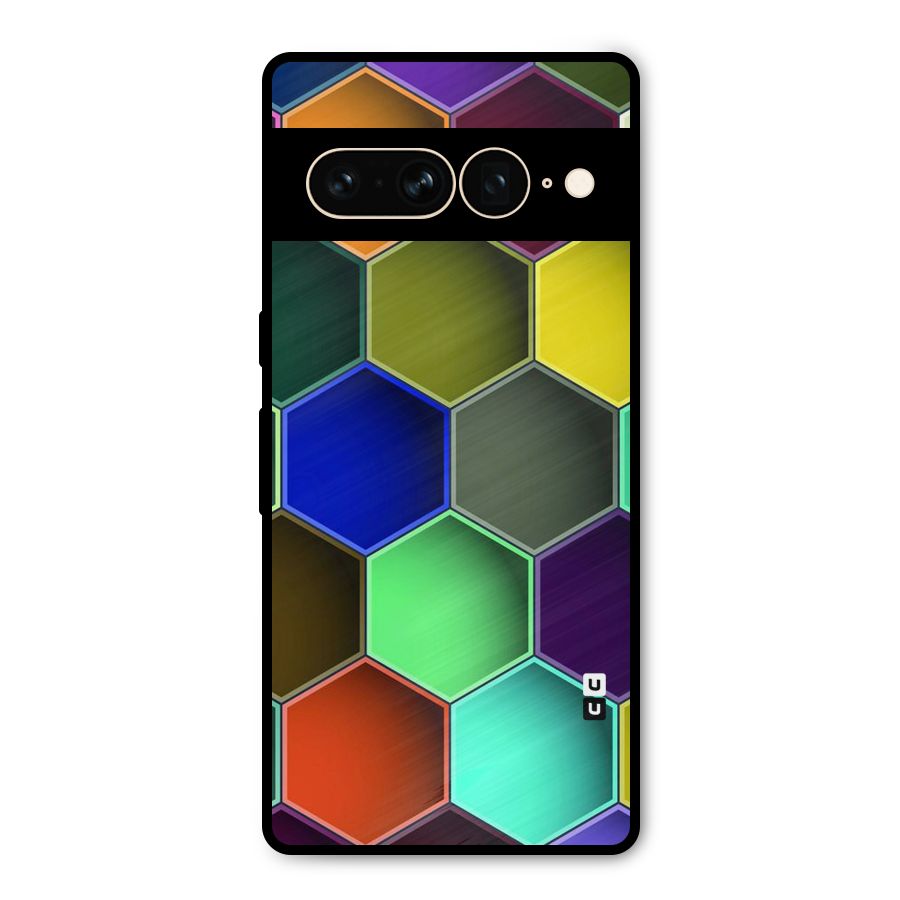 Hexagonal Palette Metal Back Case for Google Pixel 7 Pro