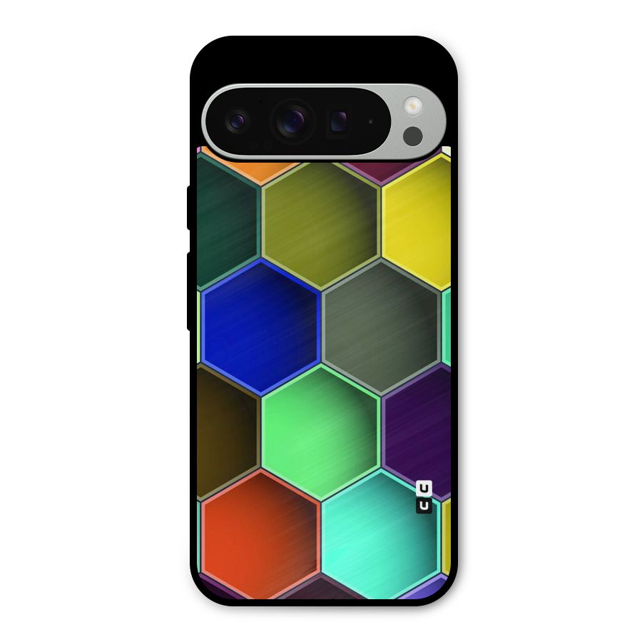 Hexagonal Palette Metal Back Case for Google Pixel 9 Pro XL