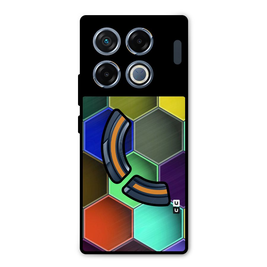 Hexagonal Palette Metal Back Case for Infinix GT 20 Pro