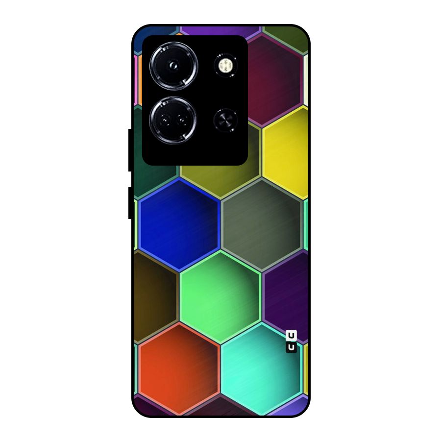 Hexagonal Palette Metal Back Case for Infinix Note 30 5G