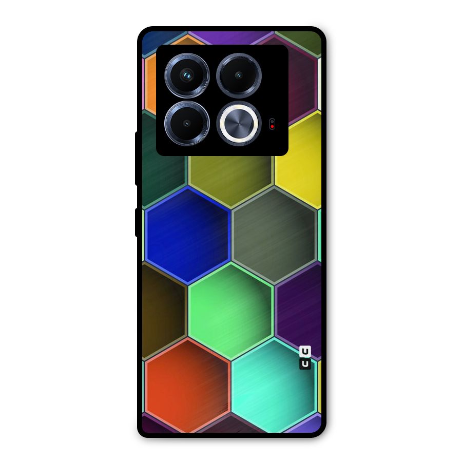 Hexagonal Palette Metal Back Case for Infinix Note 40 5G