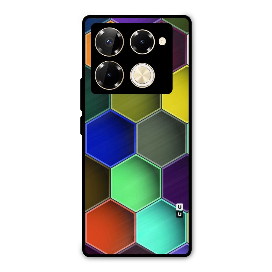 Hexagonal Palette Metal Back Case for Infinix Note 40 Pro Plus