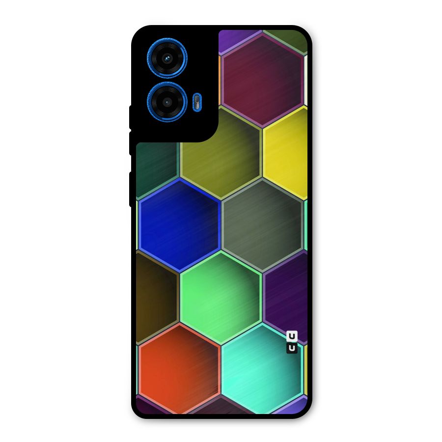 Hexagonal Palette Metal Back Case for Moto G45