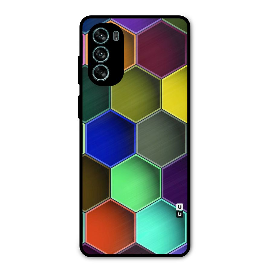 Hexagonal Palette Metal Back Case for Moto G62