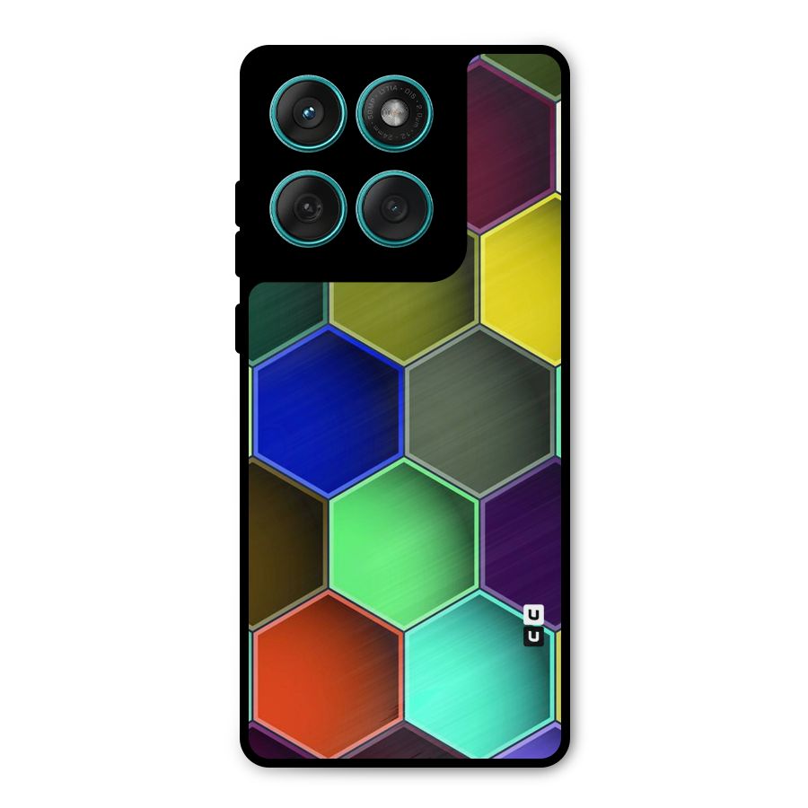 Hexagonal Palette Metal Back Case for Motorola Edge 60