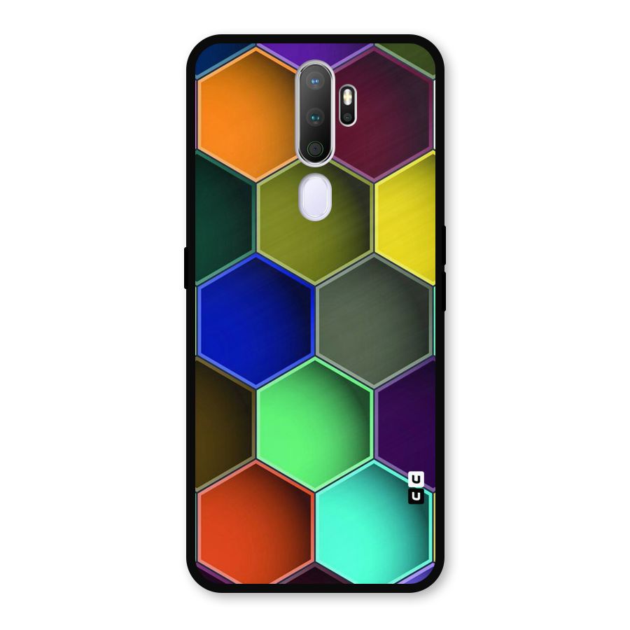 Hexagonal Palette Metal Back Case for Oppo A5 (2020)