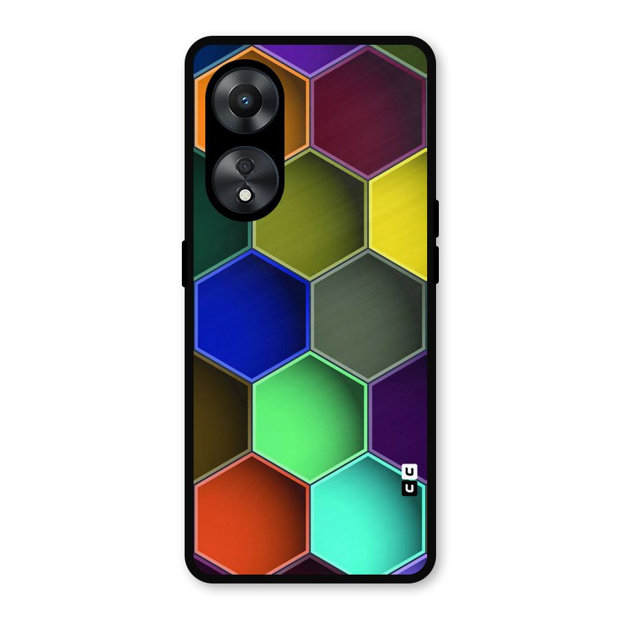 Hexagonal Palette Metal Back Case for Oppo A78