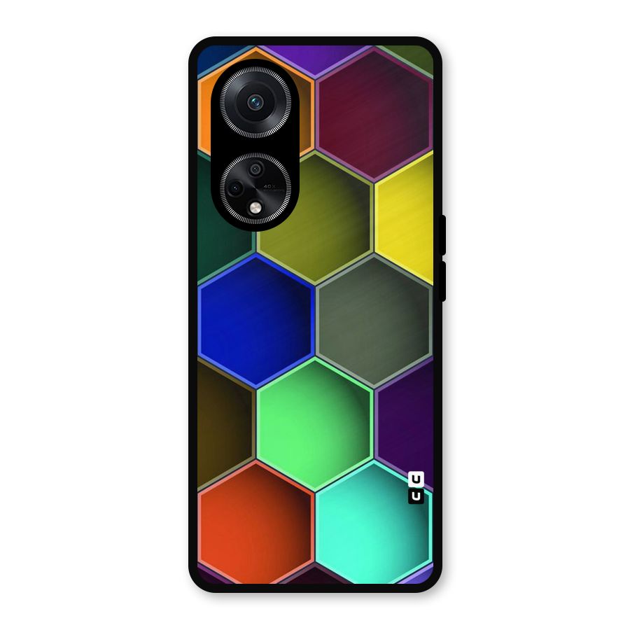 Hexagonal Palette Metal Back Case for Oppo F23