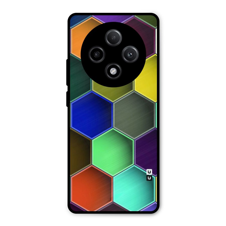 Hexagonal Palette Metal Back Case for Oppo F27 Pro Plus