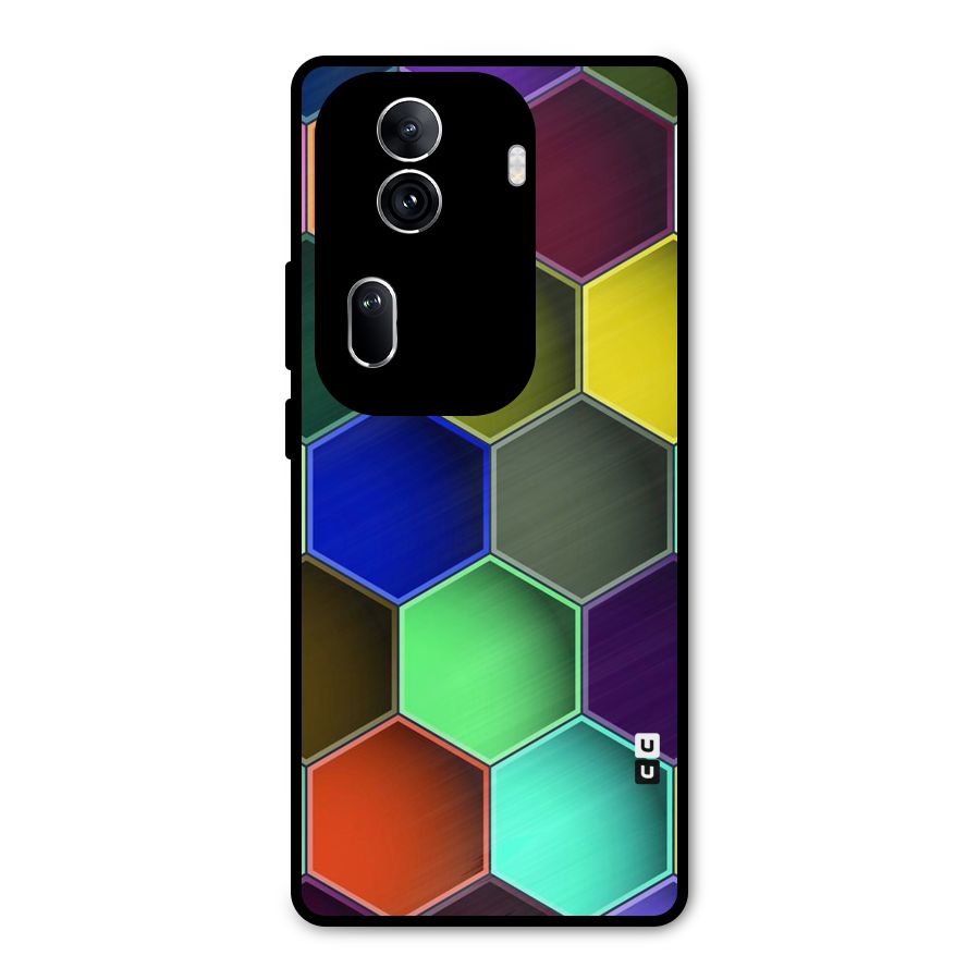 Hexagonal Palette Metal Back Case for Oppo Reno11 Pro 5G
