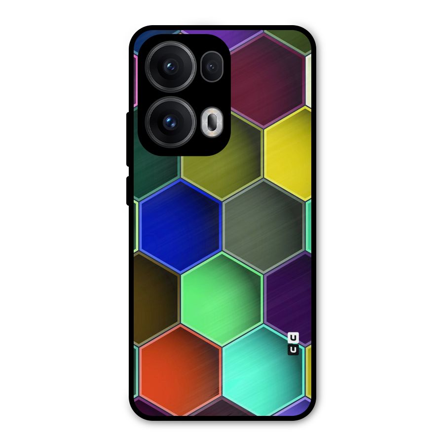 Hexagonal Palette Metal Back Case for Oppo Reno13 Pro