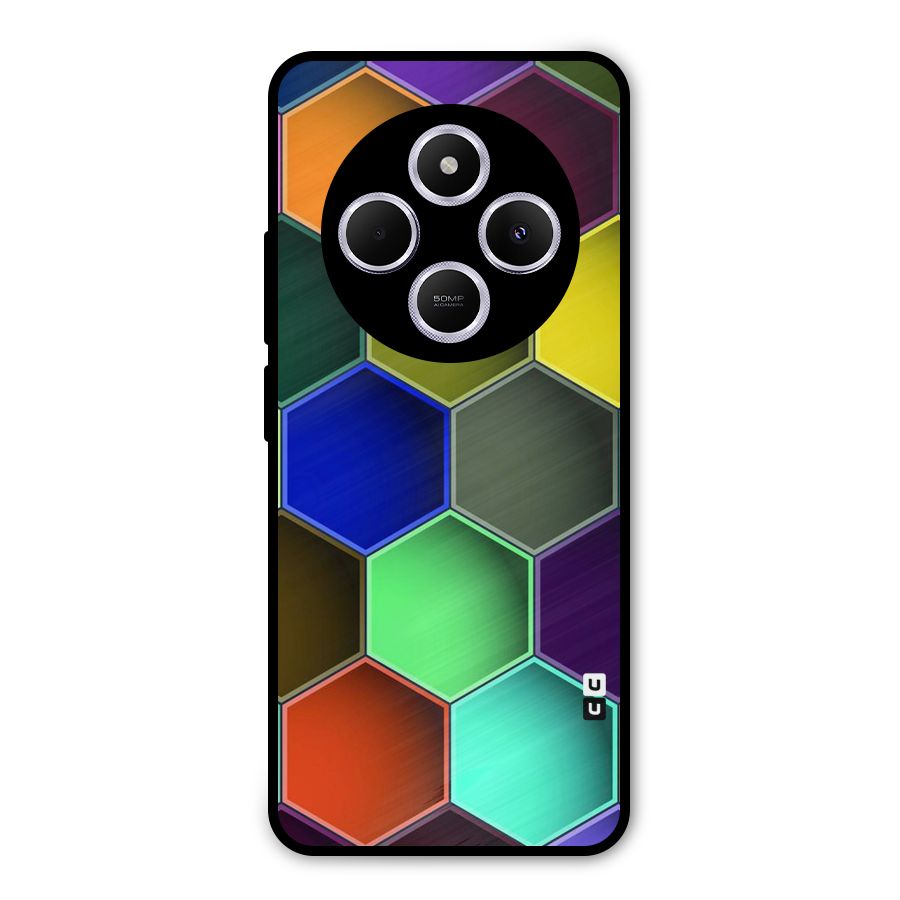 Hexagonal Palette Metal Back Case for Poco C75 5G