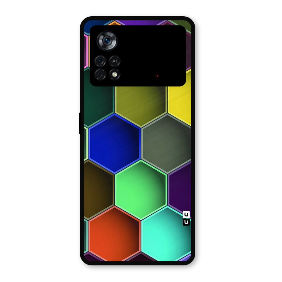 Hexagonal Palette Metal Back Case for Poco X4 Pro 5G