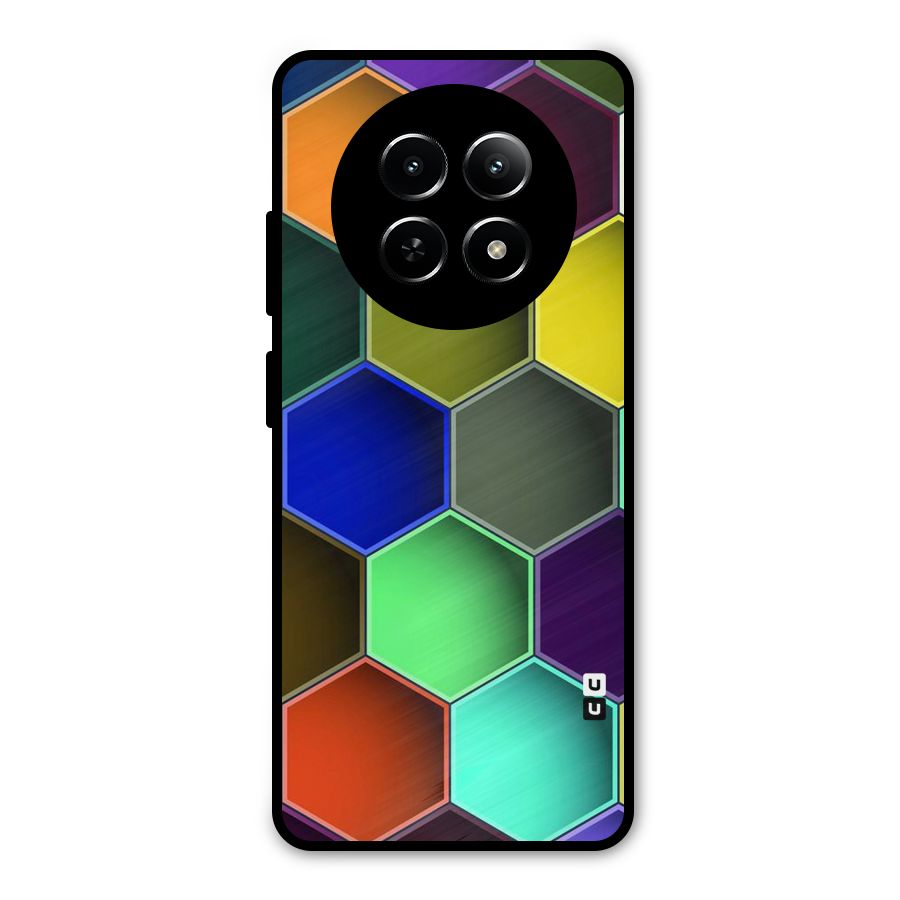 Hexagonal Palette Metal Back Case for Realme 13