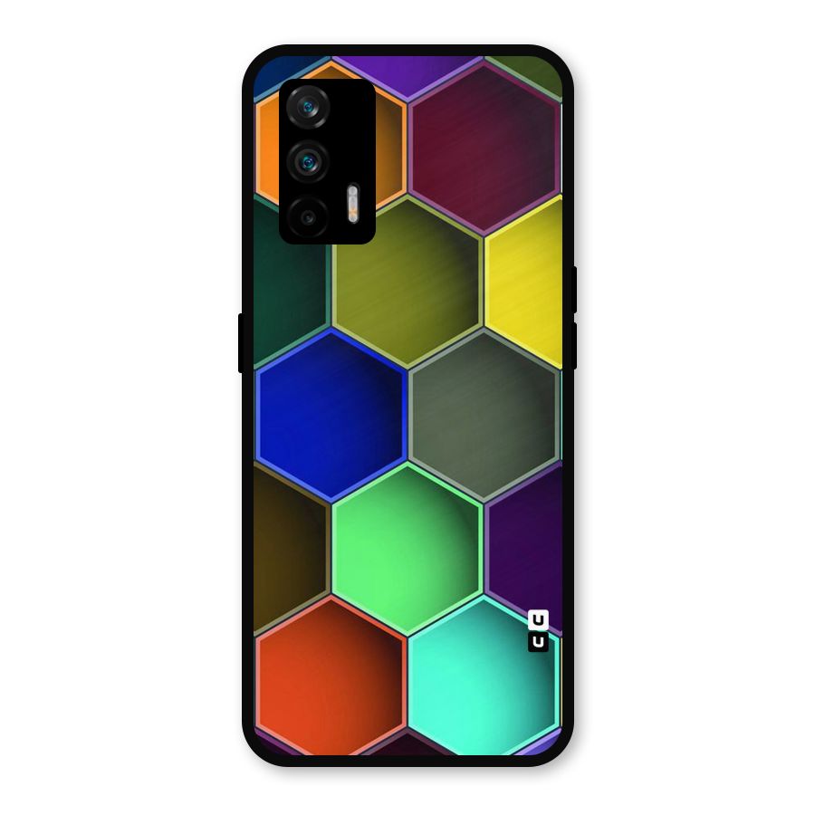 Hexagonal Palette Metal Back Case for Realme GT 5G