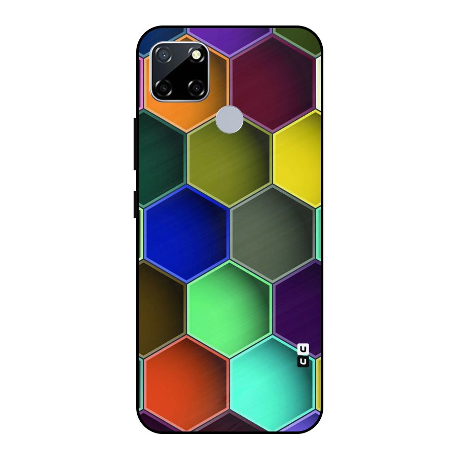 Hexagonal Palette Metal Back Case for Realme Narzo 20