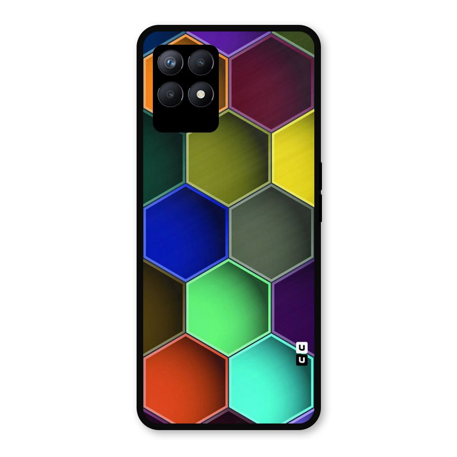 Hexagonal Palette Metal Back Case for Realme Narzo 50