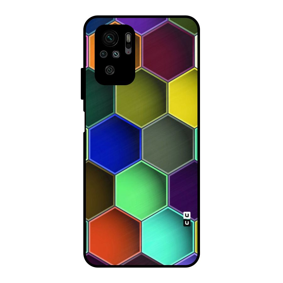 Hexagonal Palette Metal Back Case for Redmi Note 10
