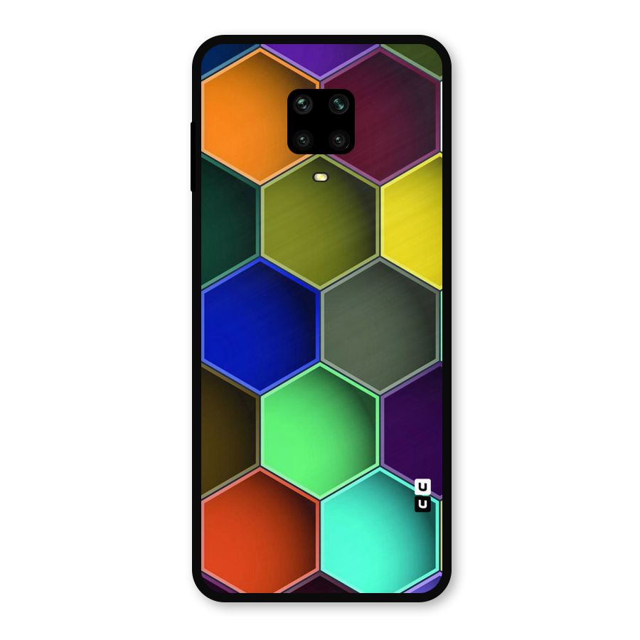 Hexagonal Palette Metal Back Case for Redmi Note 9 Pro Max