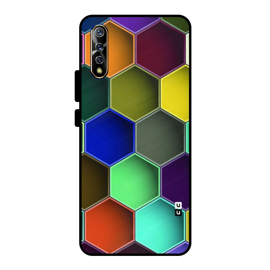 Hexagonal Palette Metal Back Case for Vivo S1