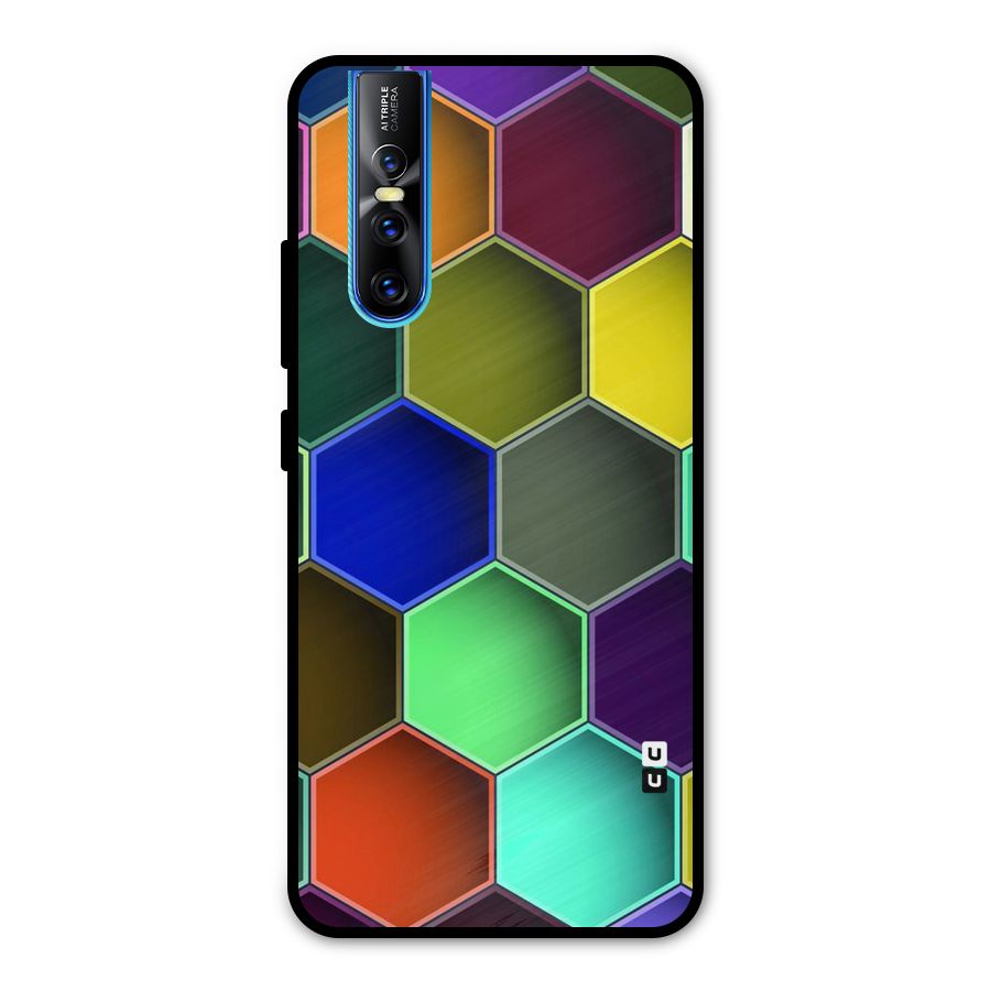 Hexagonal Palette Metal Back Case for Vivo V15 Pro