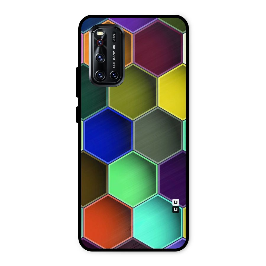 Hexagonal Palette Metal Back Case for Vivo V19