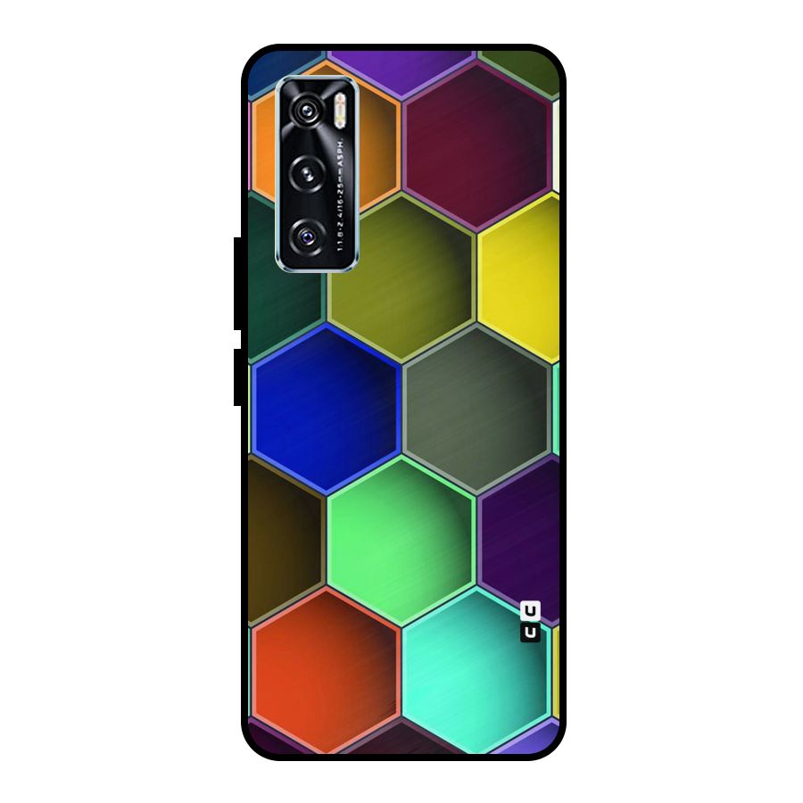 Hexagonal Palette Metal Back Case for Vivo V20 SE
