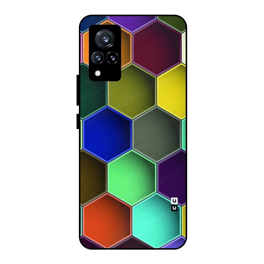 Hexagonal Palette Metal Back Case for Vivo V21 5G