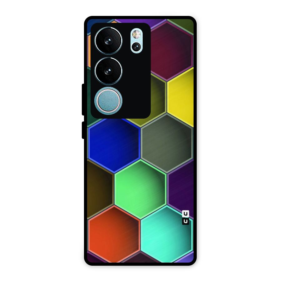 Hexagonal Palette Metal Back Case for Vivo V29