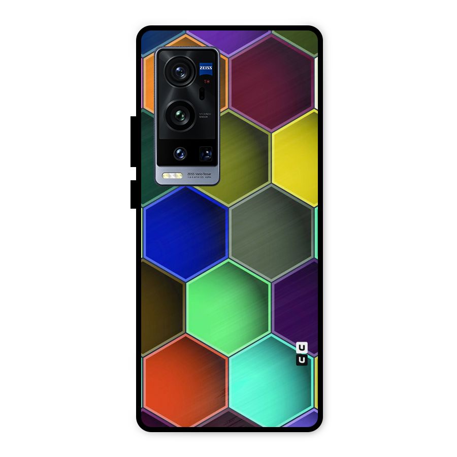 Hexagonal Palette Metal Back Case for Vivo X60 Pro Plus