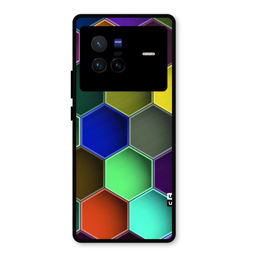 Hexagonal Palette Metal Back Case for Vivo X80