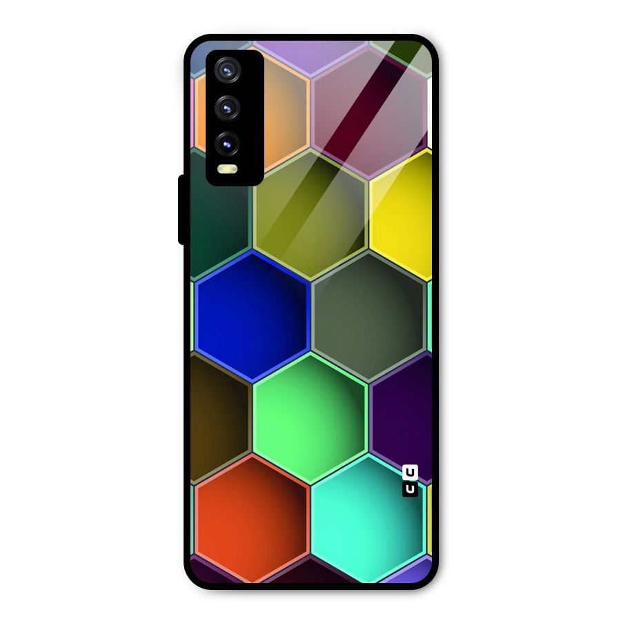 Hexagonal Palette Metal Back Case for Vivo Y20g