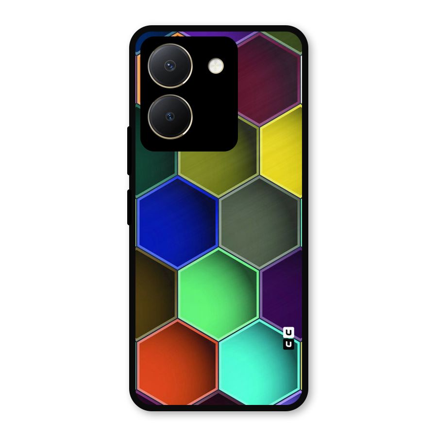 Hexagonal Palette Metal Back Case for Vivo Y36