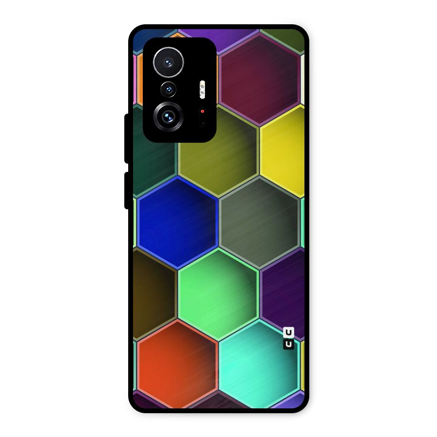 Hexagonal Palette Metal Back Case for Xiaomi 11T Pro